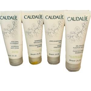 5 Caudalie Paris Travel Mini Shower Gel Shampoo Conditioner Lotion Set